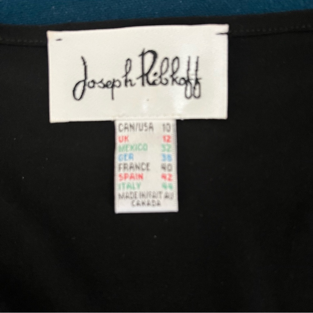 NWOT Joseph Ribkoff Black Zipper Tunic Top Dress - Picture 4 of 7